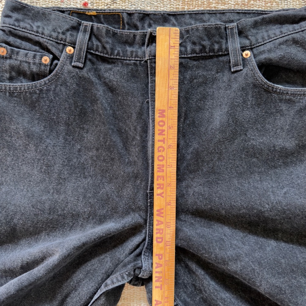 Vintage‎ Levis 550 Black Relaxed Fit Tapered Leg Jeans 16 REG - Picture 4 of 8